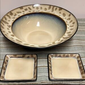 Elegant Ceramic Bowl and Plate Set
